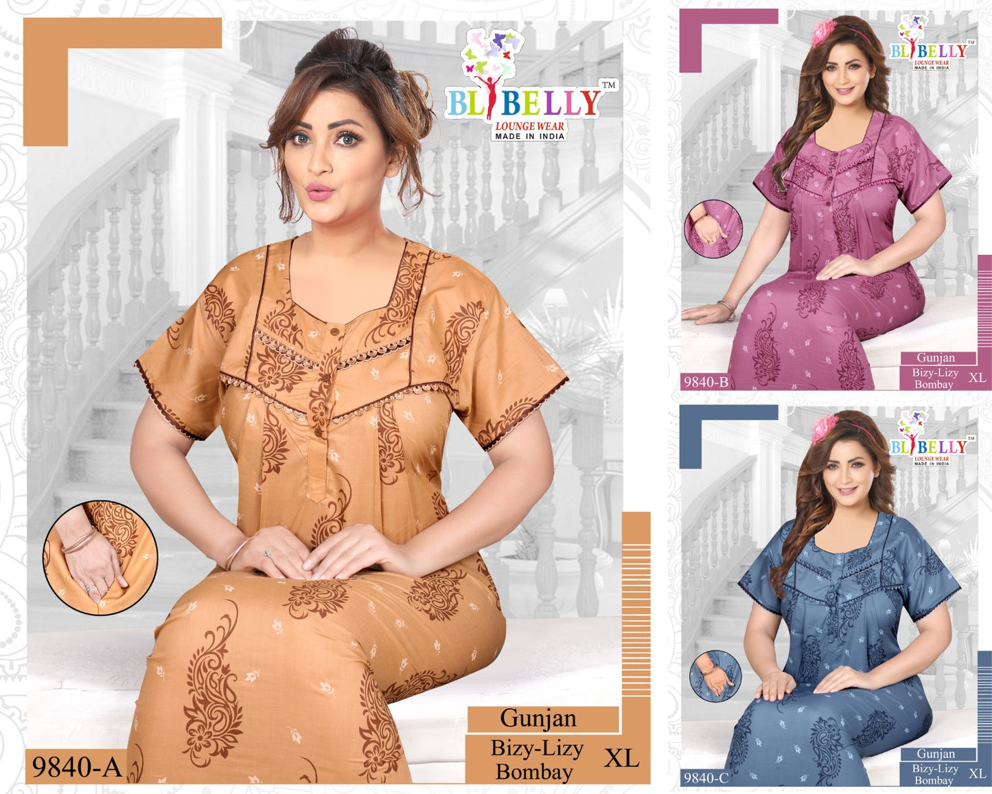 Gunjan Belly Bombay Night Gowns Wholesale