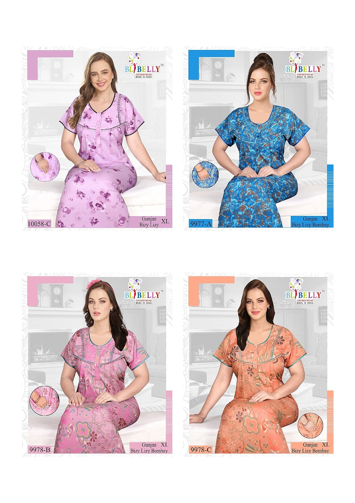 Gunjan Bizy Lizy Belly Bombay Night Gowns Manufacturer