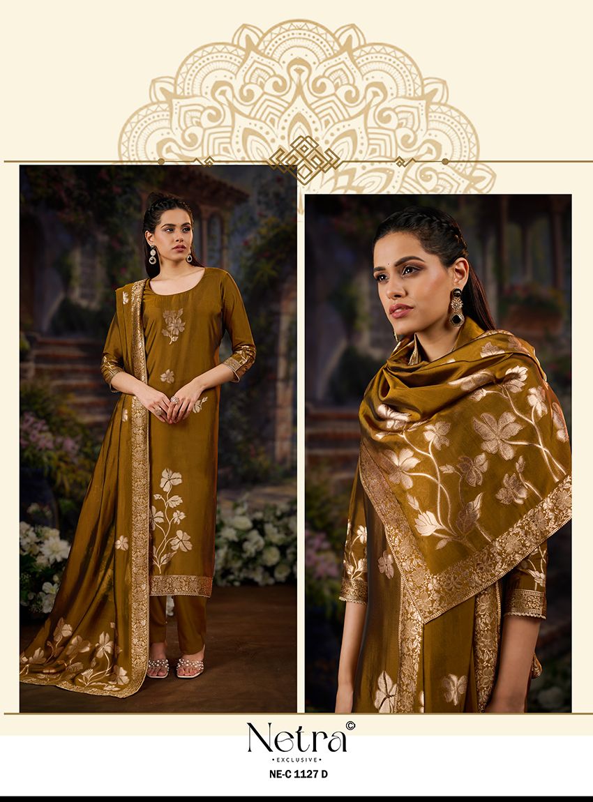 Gunjan Netra Premium Viscose Pant Style Suits Exporter India