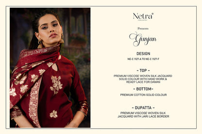 Gunjan Netra Premium Viscose Pant Style Suits Exporter India