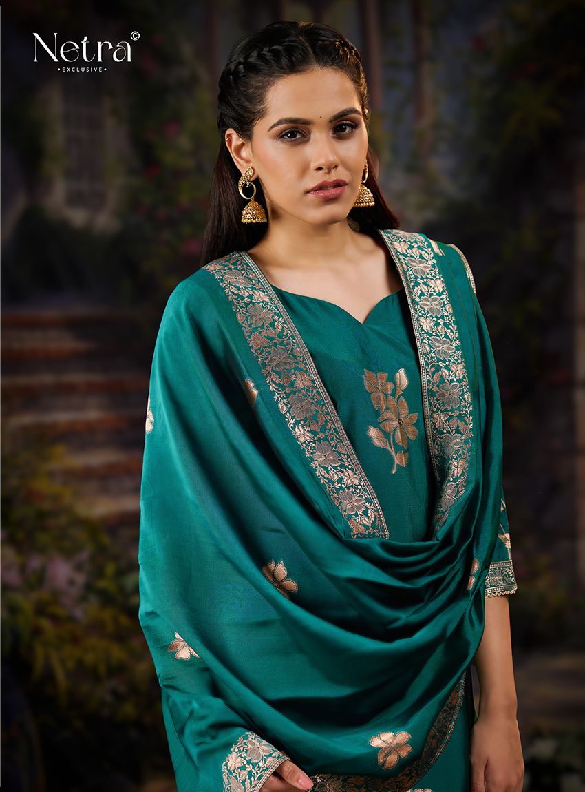 Gunjan Netra Premium Viscose Pant Style Suits Exporter India