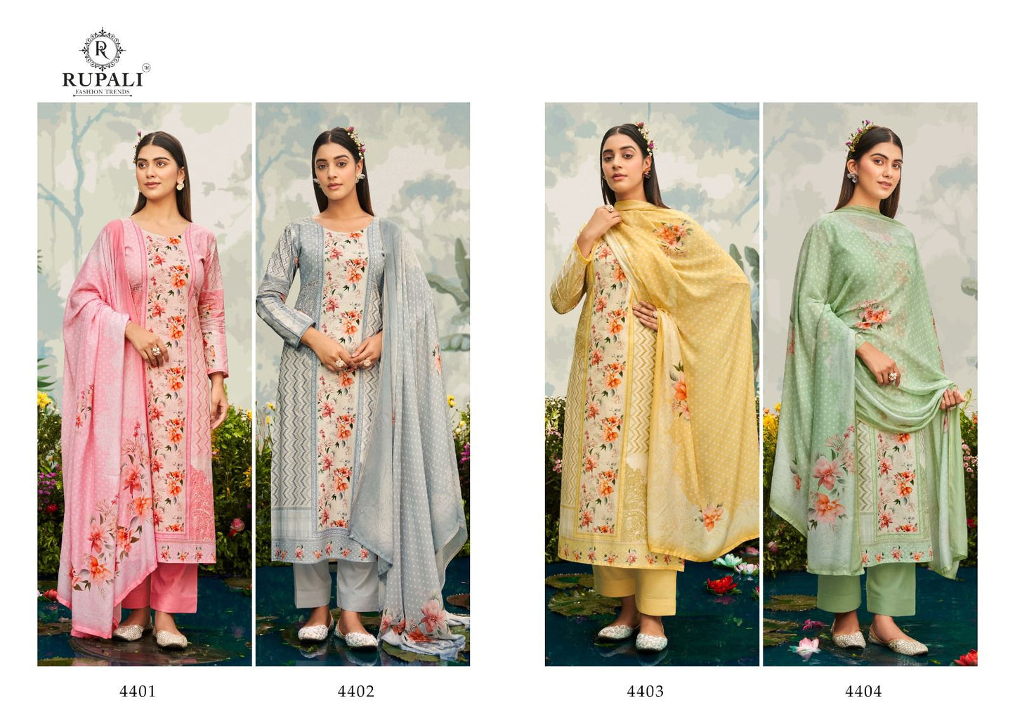 Gunjan Rupali Lawn Cotton Pant Style Suits Wholesale Price