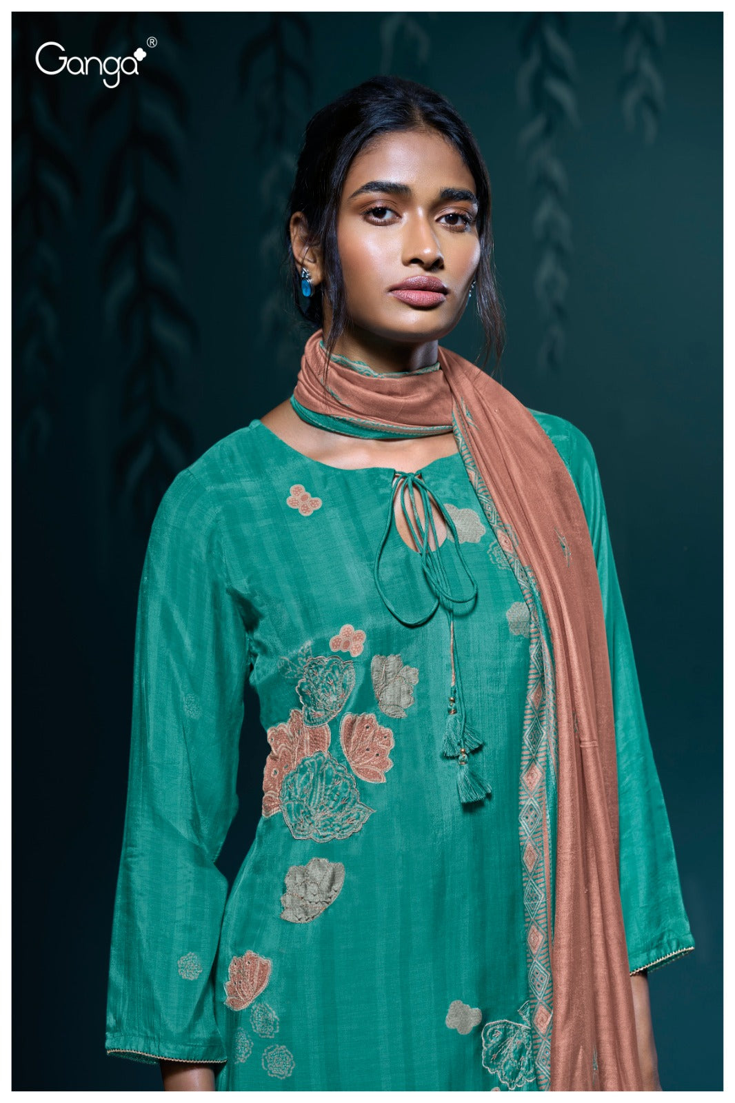 Gunjan S3062 Ganga Bemberg Silk Plazzo Style Suits Wholesaler India