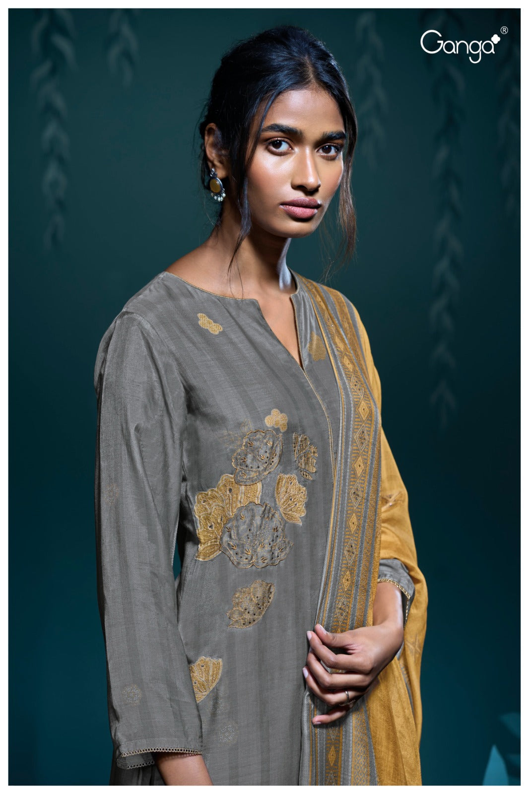 Gunjan S3062 Ganga Bemberg Silk Plazzo Style Suits Wholesaler India