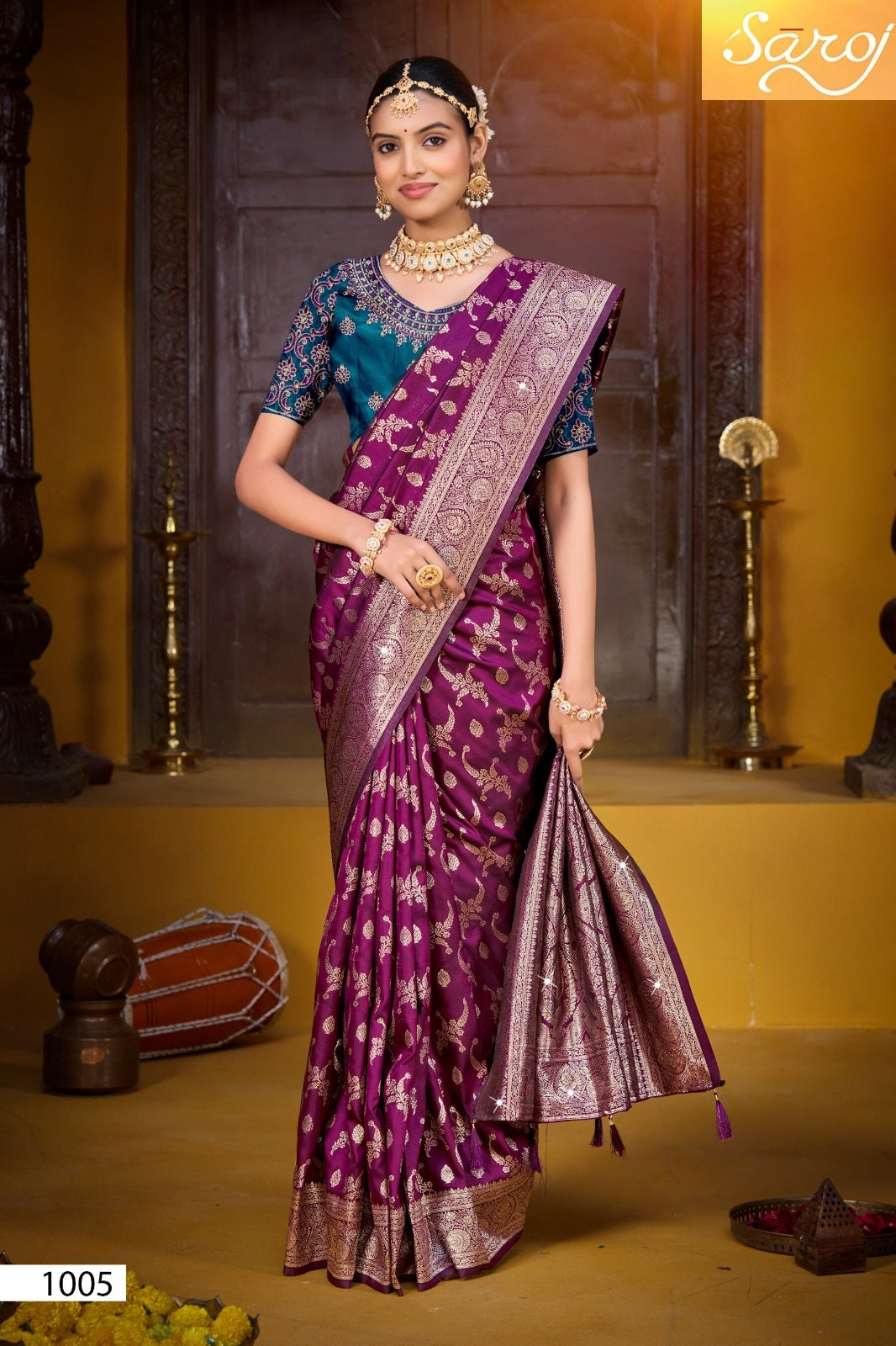 Gunjan Silk Saroski Vol 1 Saroj Sarees Manufacturer