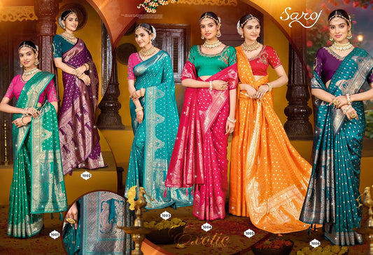 Gunjan Silk Saroski Vol 3 Saroj Sarees Supplier India