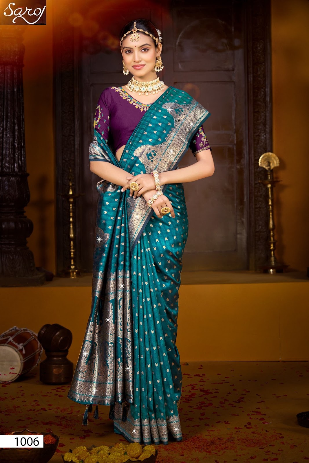 Gunjan Silk Saroski Vol 3 Saroj Sarees Supplier India