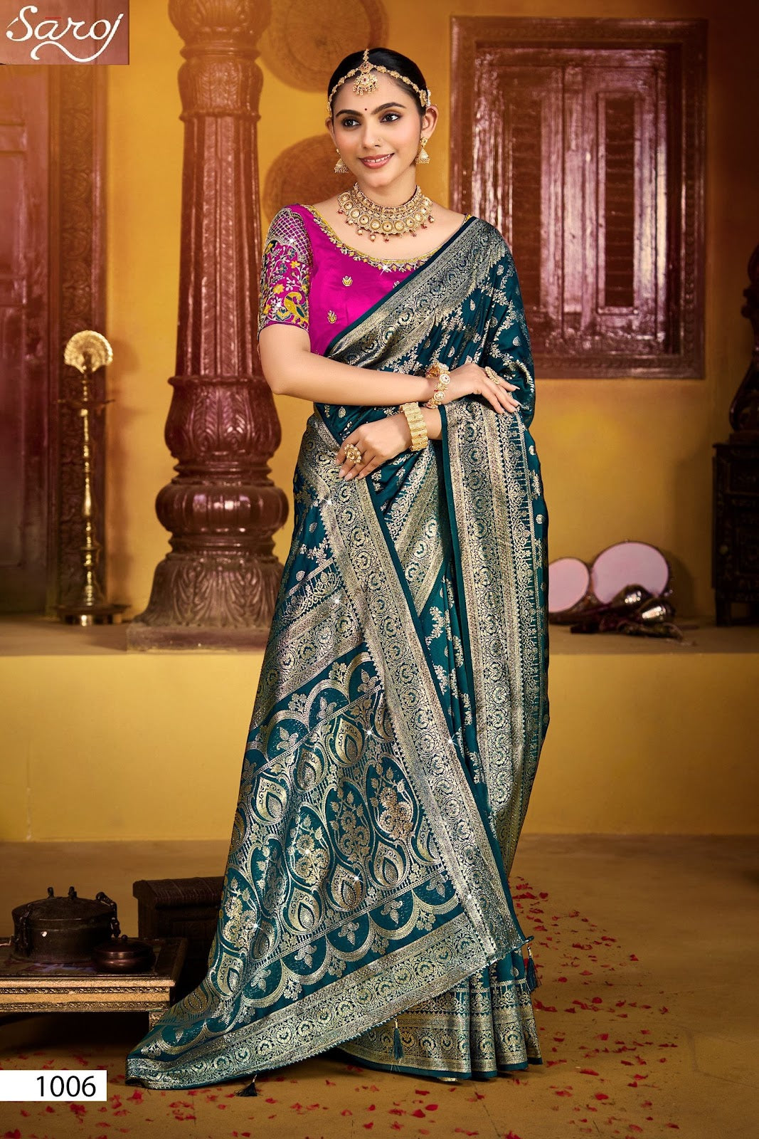 Gunjan Silk Saroski Vol 6 Saroj Sarees Wholesale Price