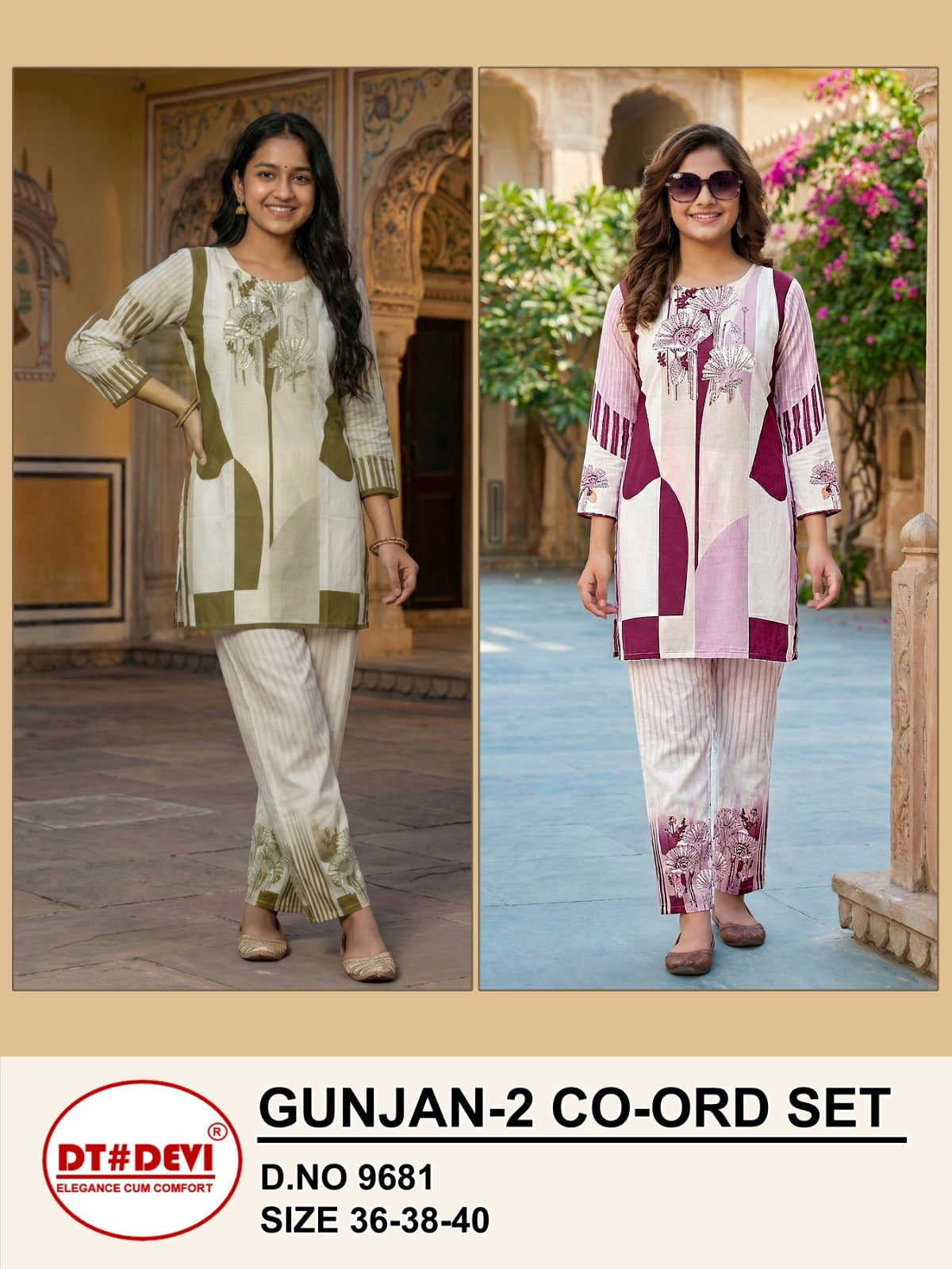 Gunjan Vol 1 And 2 Dt Devi Rayon Slub Girls Co Ord Set Exporter Gujarat