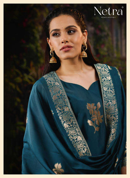 Gunjan Vol 2 Netra Woven Silk Pant Style Suits Wholesale