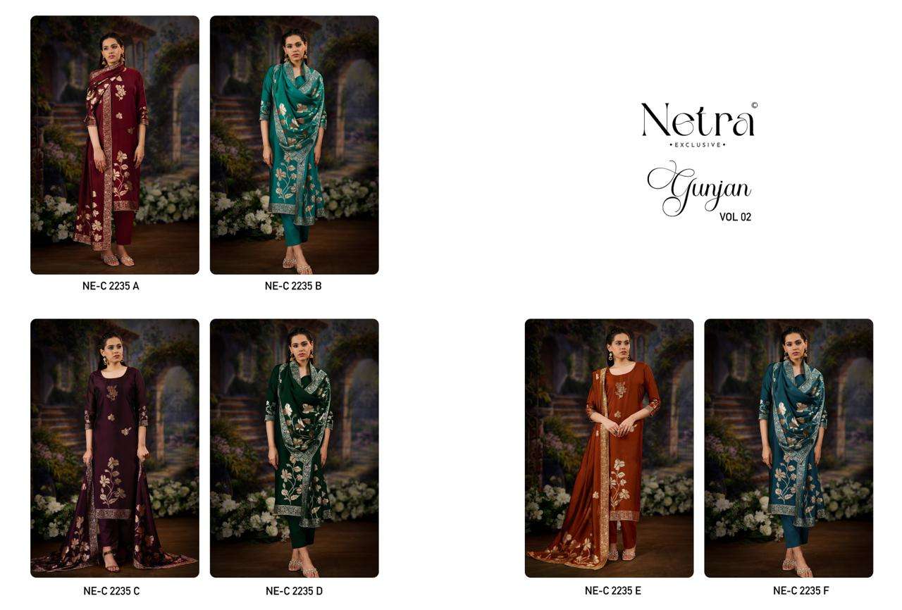 Gunjan Vol 2 Netra Woven Silk Pant Style Suits Wholesale