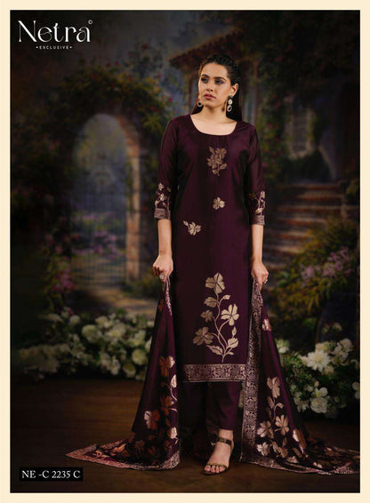Gunjan Vol 2 Netra Woven Silk Pant Style Suits Wholesale