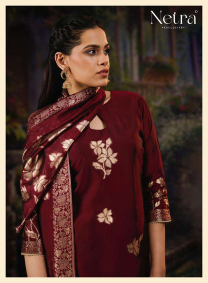 Gunjan Vol 2 Netra Woven Silk Pant Style Suits Wholesale