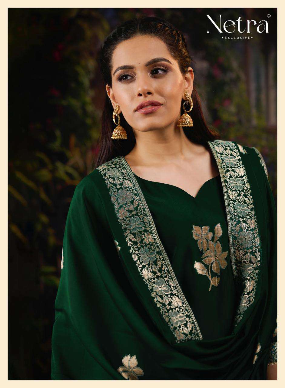Gunjan Vol 2 Netra Woven Silk Pant Style Suits Wholesale
