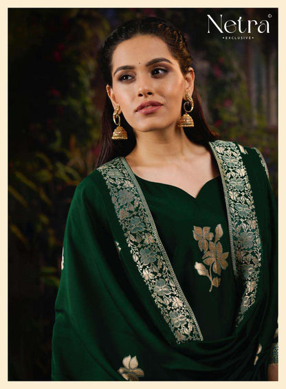 Gunjan Vol 2 Netra Woven Silk Pant Style Suits Wholesale