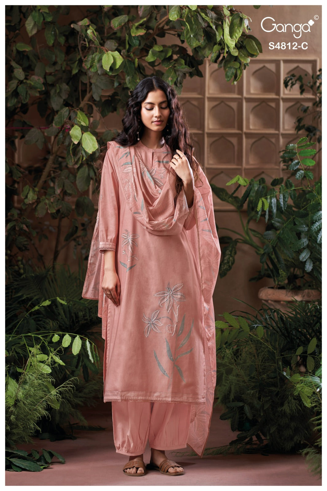 Gunjika S4812 Ganga Cotton Pant Style Suits Exporter Ahmedabad