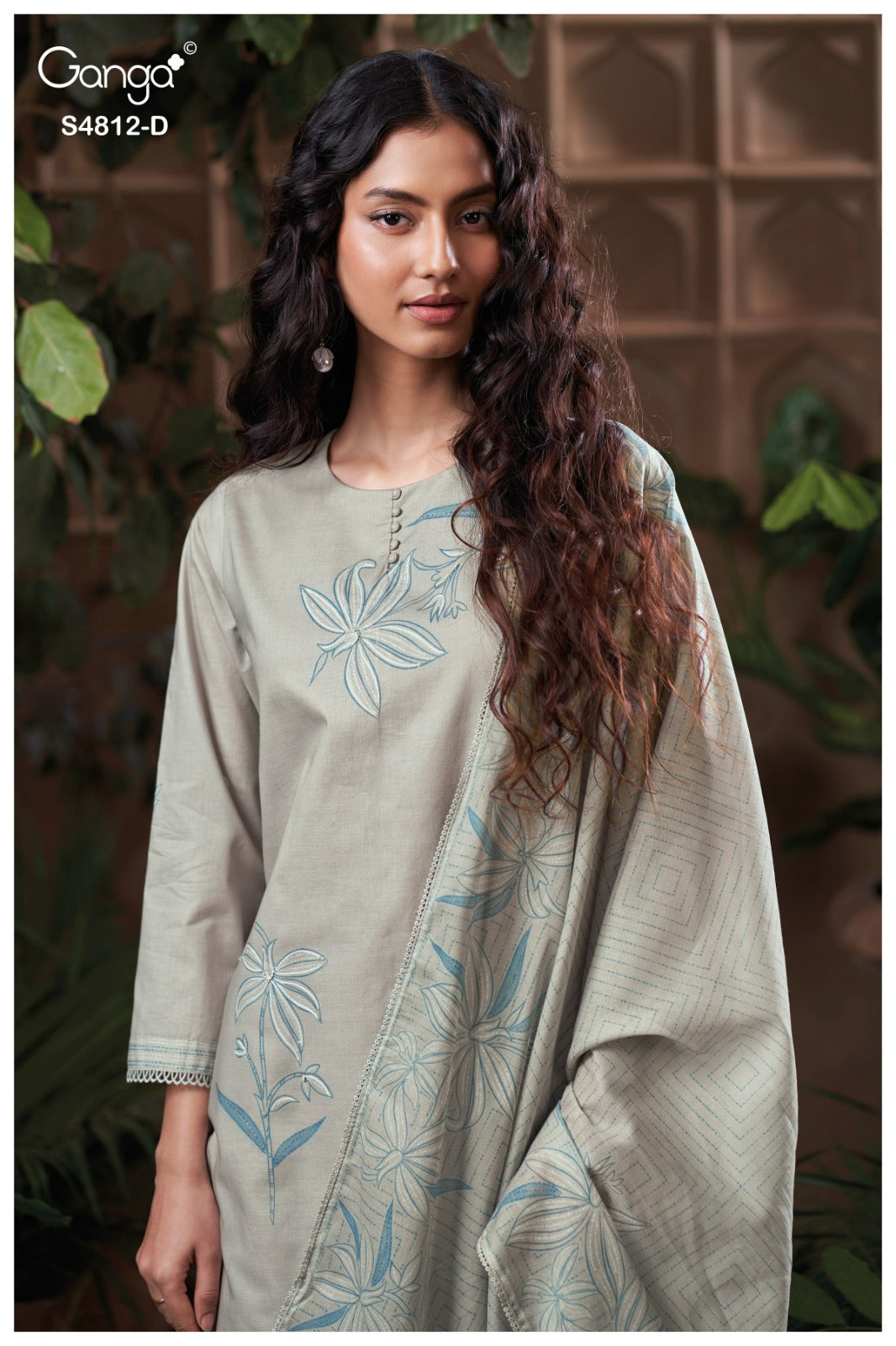 Gunjika S4812 Ganga Cotton Pant Style Suits Exporter Ahmedabad