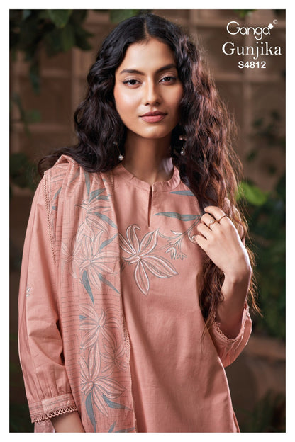 Gunjika S4812 Ganga Cotton Pant Style Suits Exporter Ahmedabad