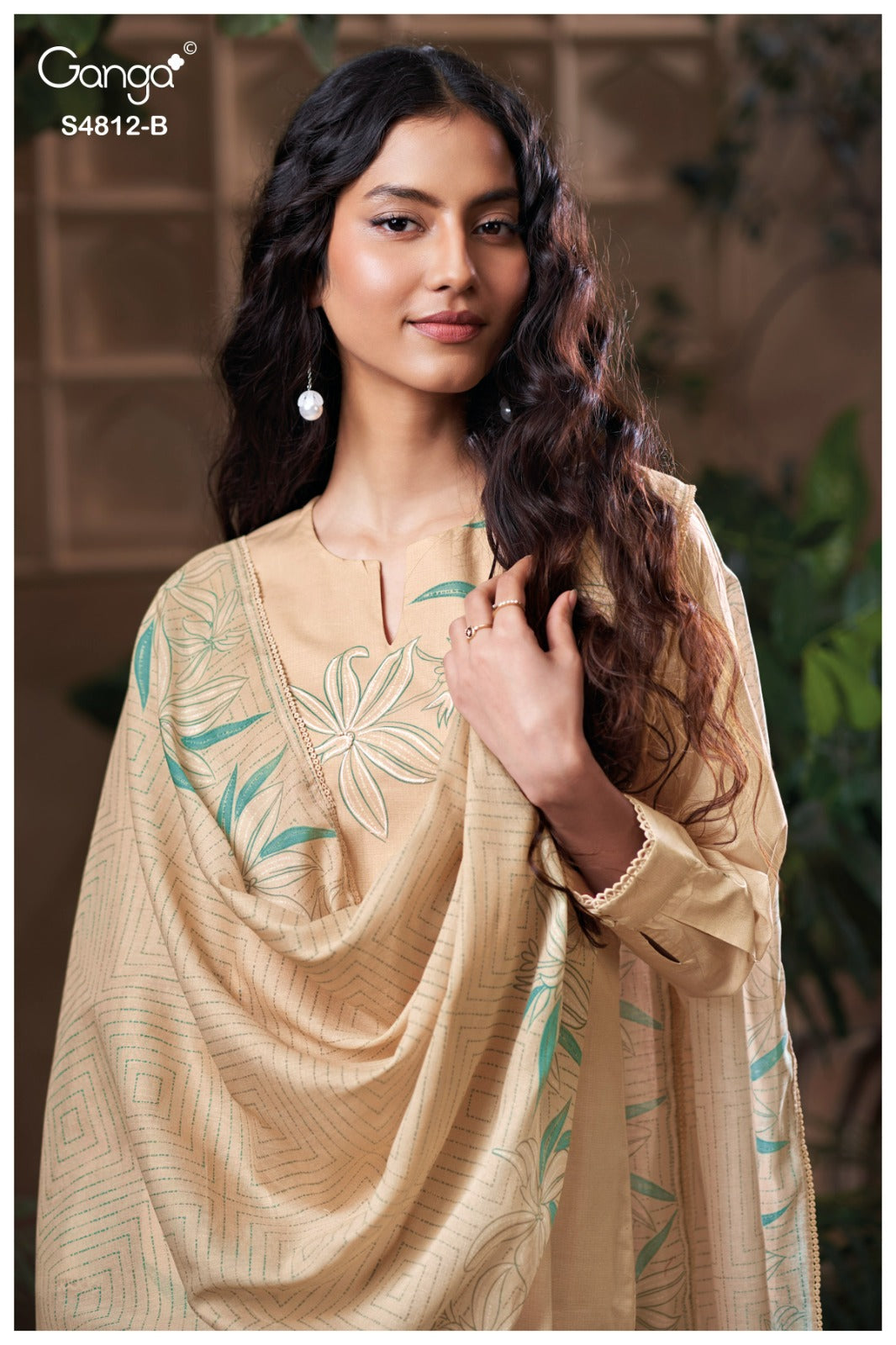 Gunjika S4812 Ganga Cotton Pant Style Suits Exporter Ahmedabad