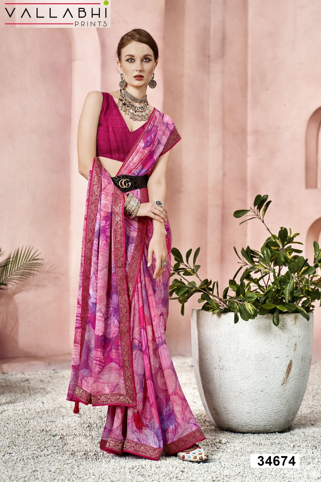 Gunjika Vol 3 Vallabhi Prints Moss Sarees Supplier Ahmedabad