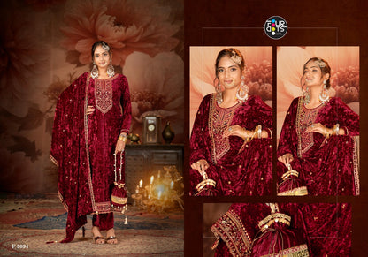 Gunnar Four Dots Velvet Suits Wholesaler Ahmedabad