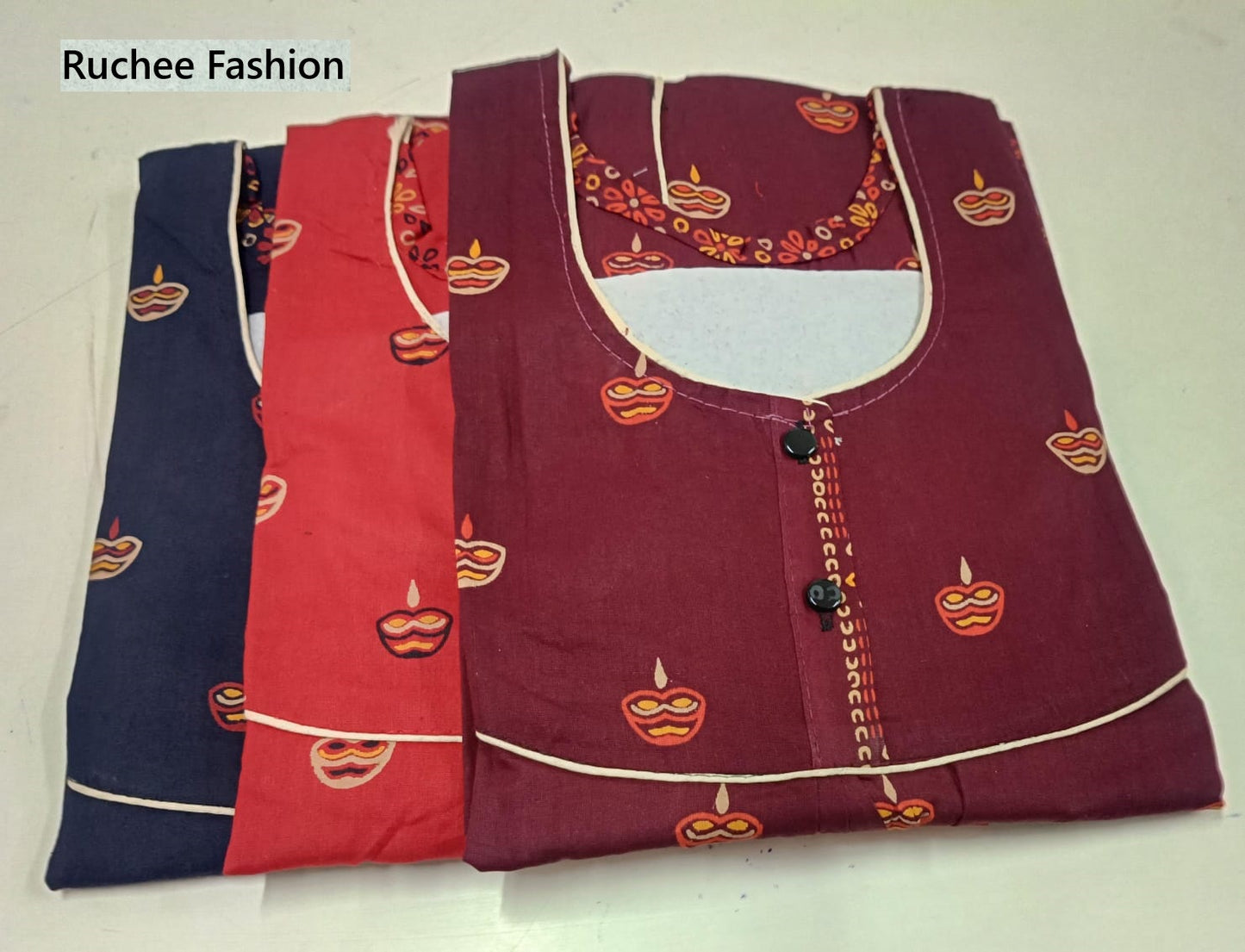 Gurjari Cotton 0506 Ruchee Fashion Meghya Night Gowns Supplier