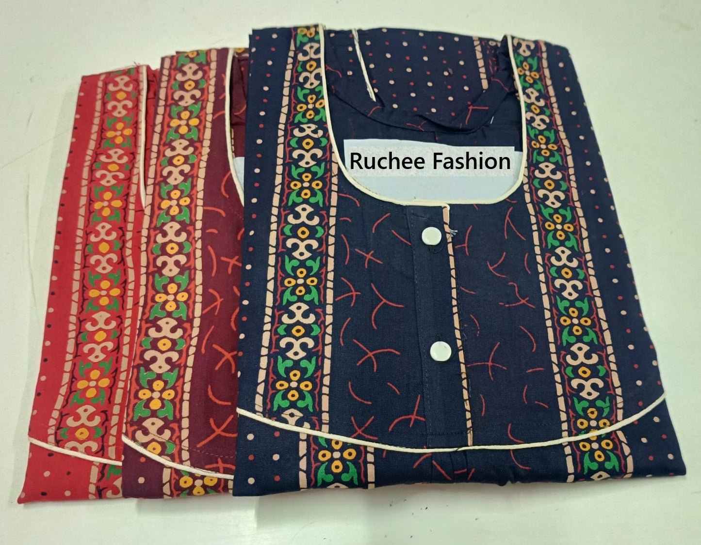 Gurjari Cotton 0506 Ruchee Fashion Meghya Night Gowns Supplier