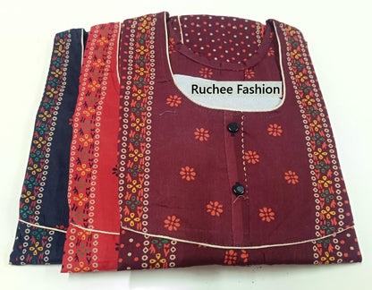 Gurjari Cotton 0506 Ruchee Fashion Meghya Night Gowns Supplier