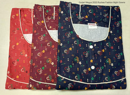 Gurjari Megya 2025 Ruchee Fashion Night Gowns Wholesaler Gujarat