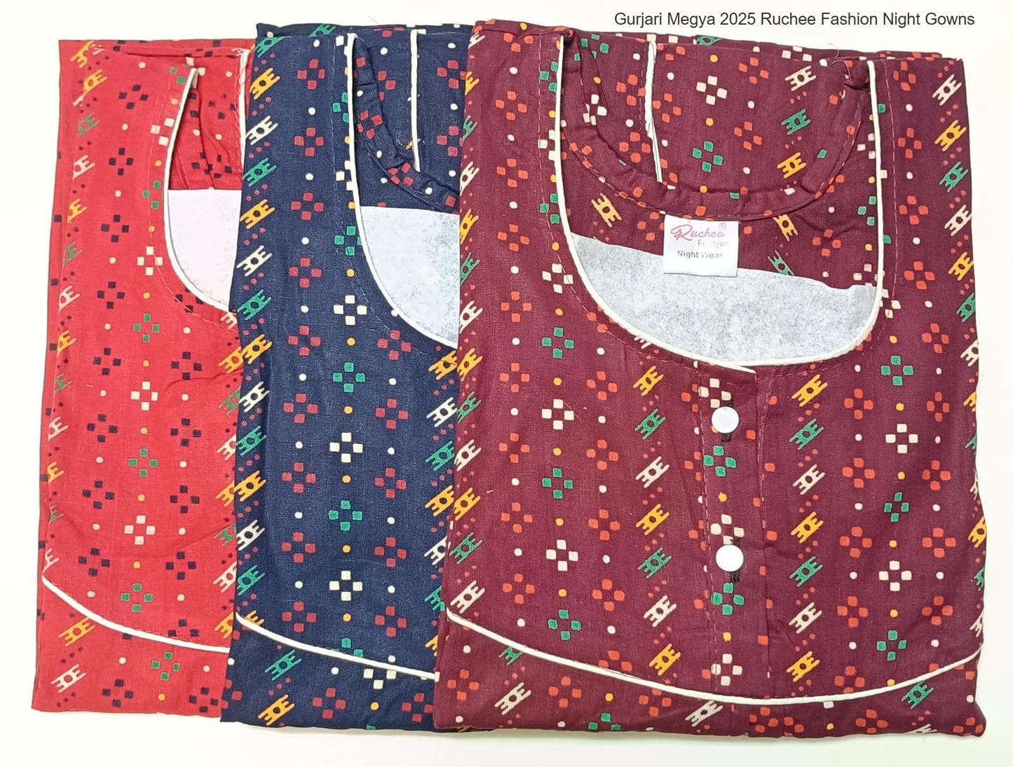 Gurjari Megya 2025 Ruchee Fashion Night Gowns Wholesaler Gujarat