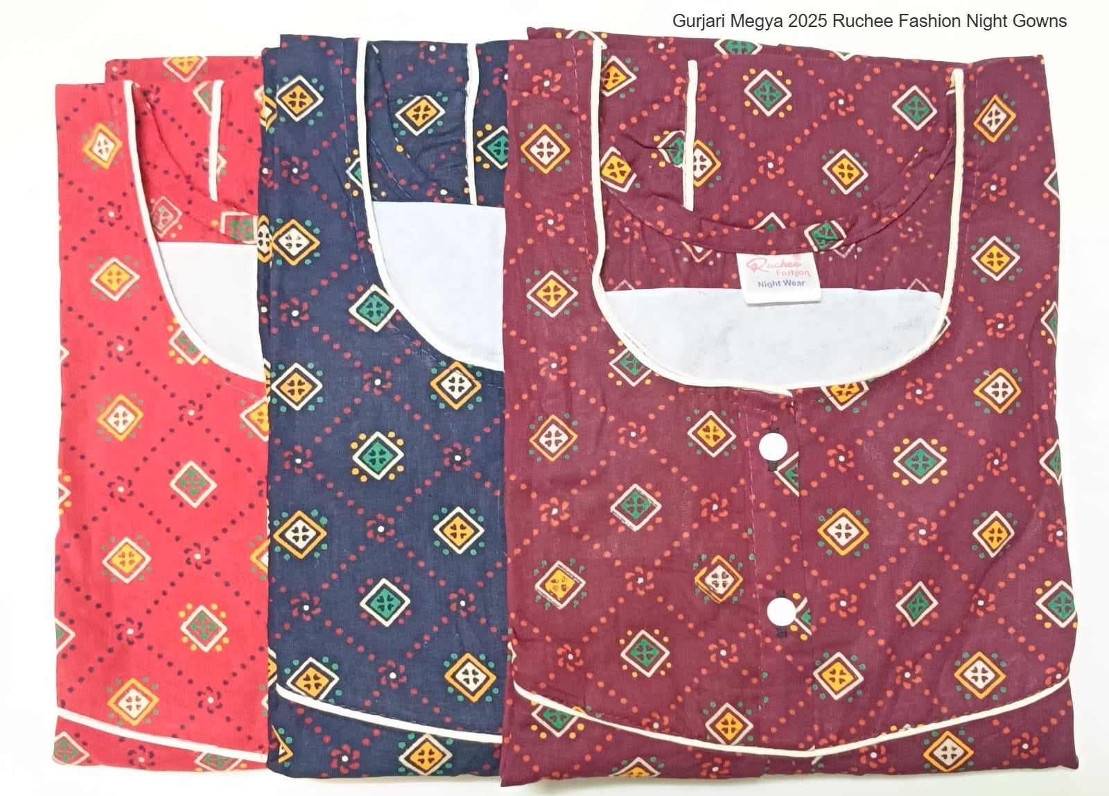 Gurjari Megya 2025 Ruchee Fashion Night Gowns Wholesaler Gujarat