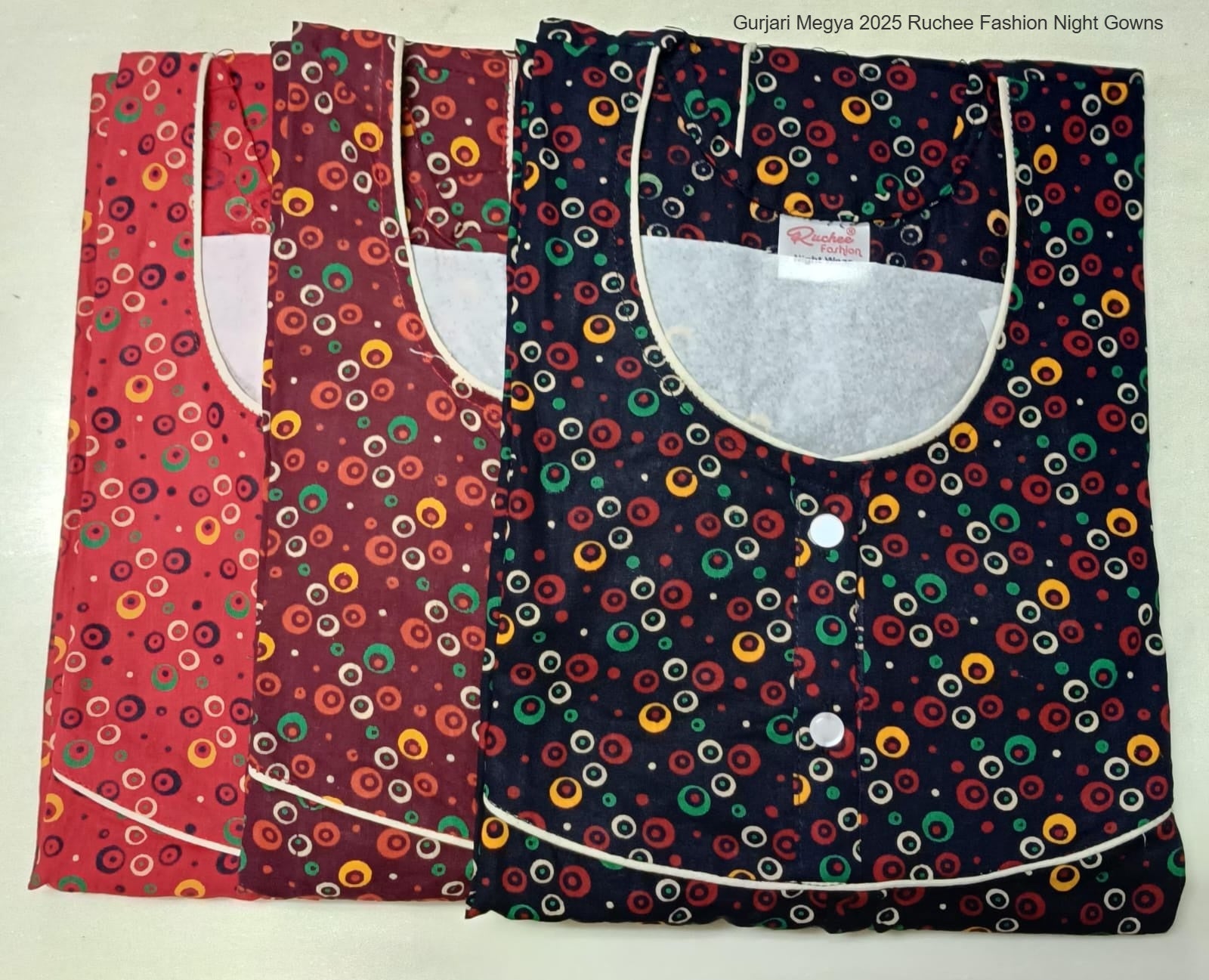 Gurjari Megya 2025 Ruchee Fashion Night Gowns Wholesaler Gujarat