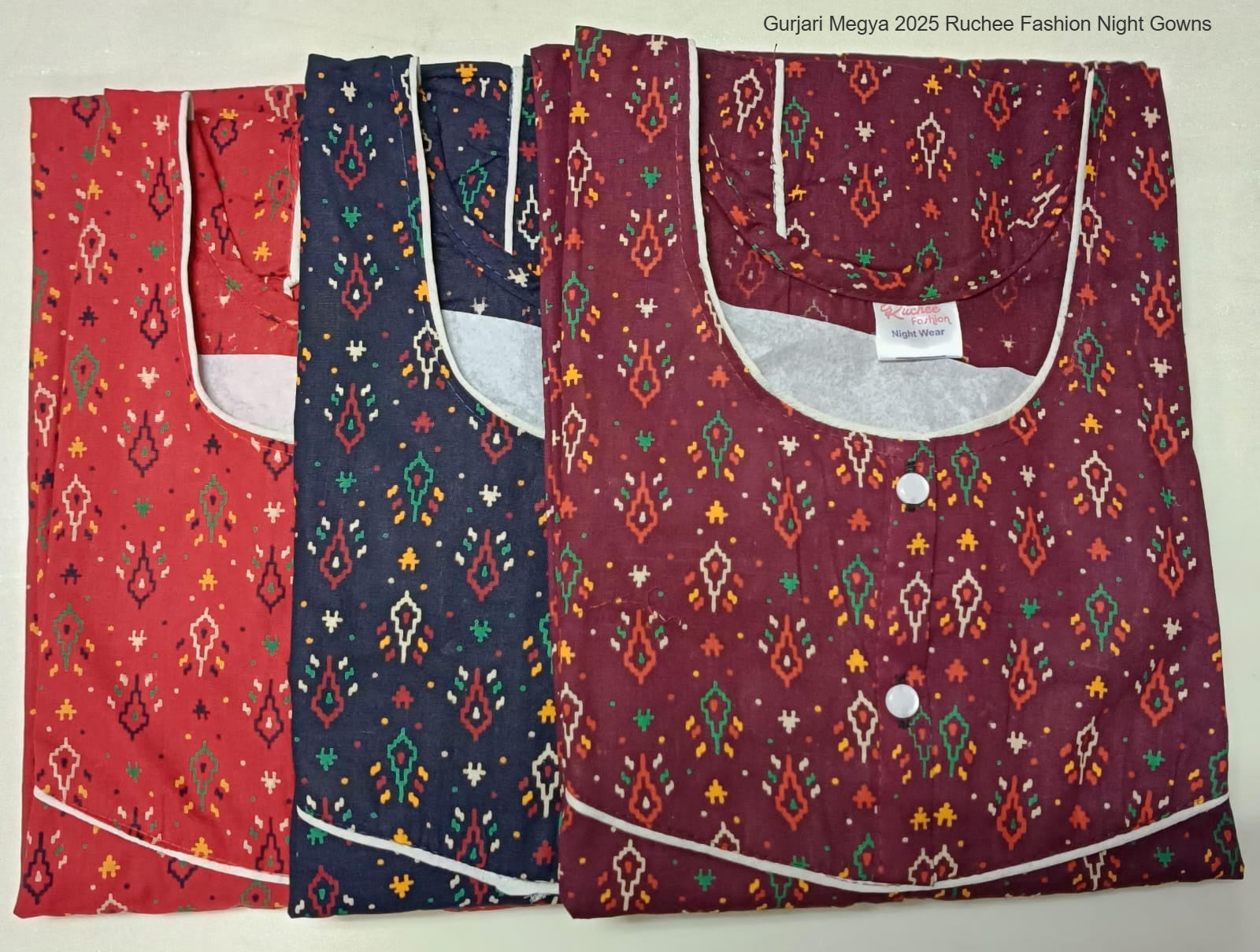 Gurjari Megya 2025 Ruchee Fashion Night Gowns Wholesaler Gujarat