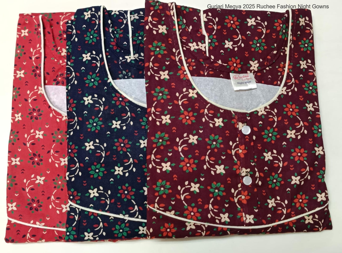 Gurjari Megya 2025 Ruchee Fashion Night Gowns Wholesaler Gujarat