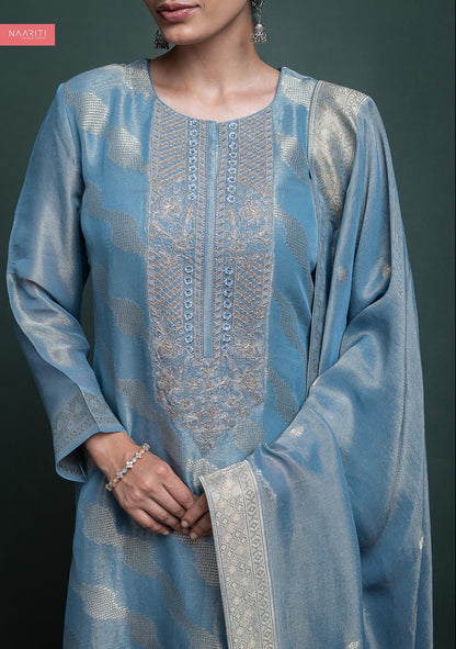 Gurnit Naariti Tissue Silk Pant Style Suits Manufacturer Gujarat