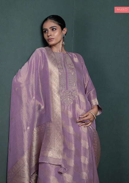Gurnit Naariti Tissue Silk Pant Style Suits Manufacturer Gujarat
