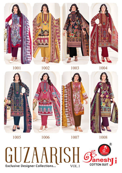 Guzaarish Vol 1 Ganeshji Cotton Karachi Salwar Suits Exporter Ahmedabad