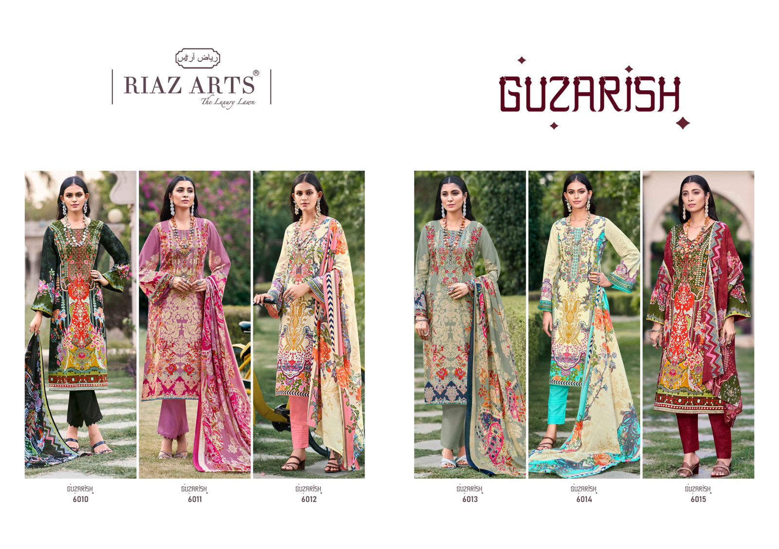 Guzarish Riaz Art Lawn Karachi Salwar Suits Exporter Ahmedabad