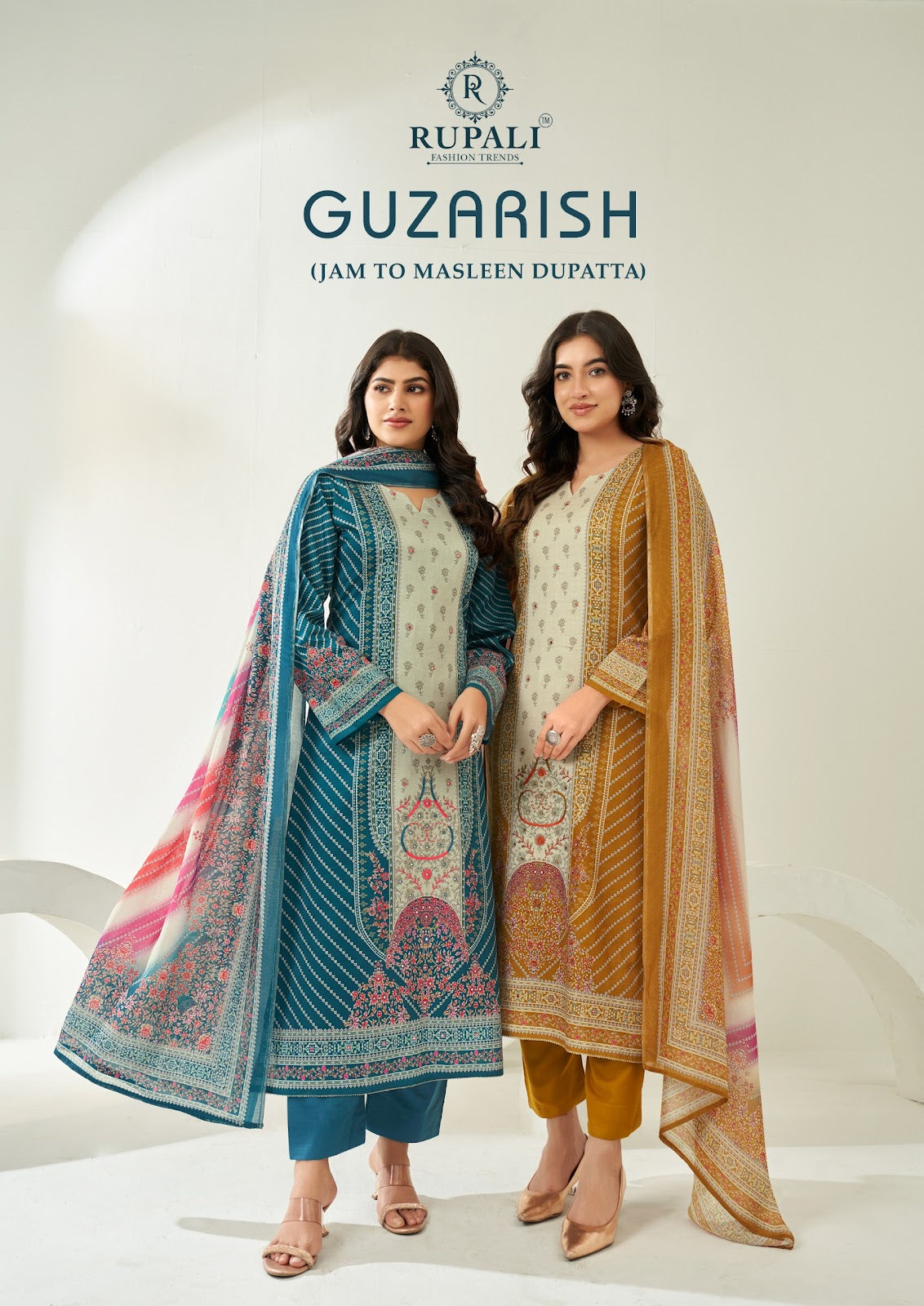 Guzarish Rupali Jam Satin Karachi Salwar Suits Supplier Gujarat