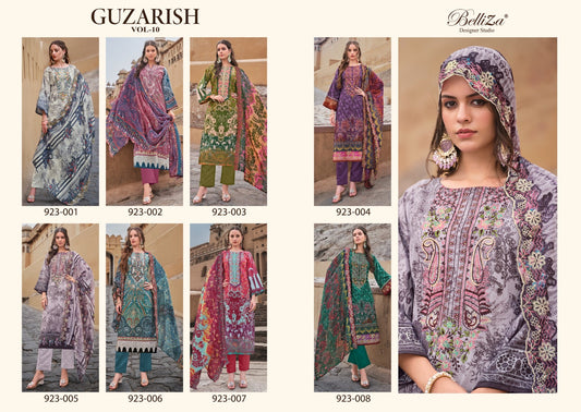 Guzarish Vol 10 Belliza Designer Studio Cotton Karachi Salwar Suits Exporter