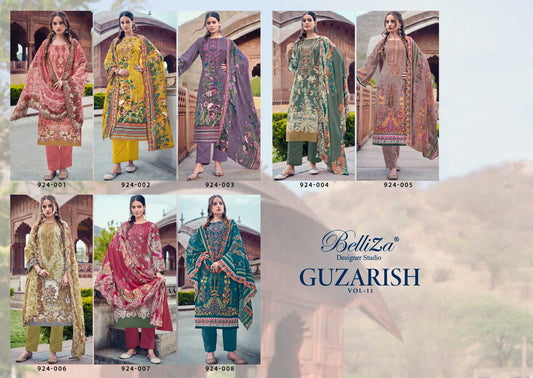 Guzarish Vol 11 Belliza Designer Studio Pure Cotton Karachi Salwar Suits Wholesale Price