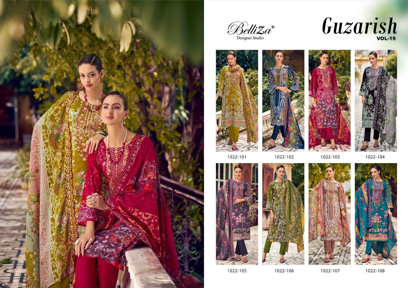 Guzarish Vol 19 Belliza Designer Studio Cotton Karachi Salwar Suits Wholesaler India