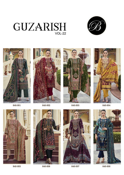 Guzarish Vol 22 Belliza Designer Studio Pure Cotton Karachi Salwar Suits Wholesaler Ahmedabad