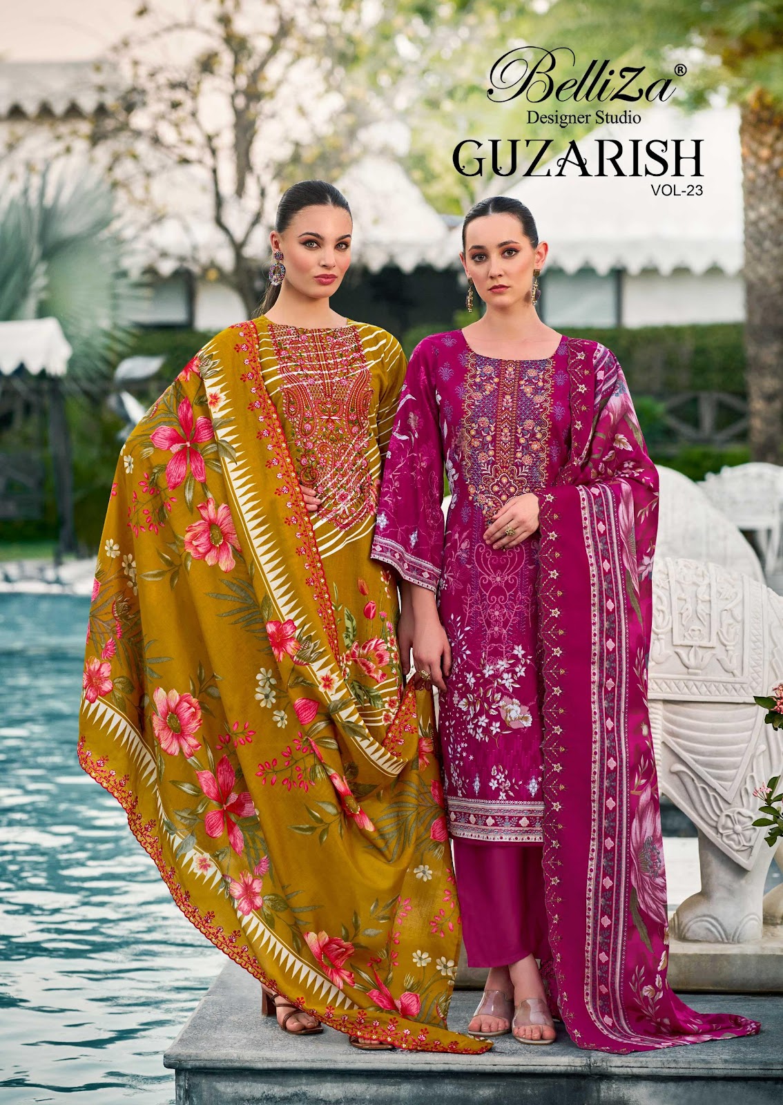 Guzarish Vol 23 Belliza Designer Studio Cotton Karachi Salwar Suits Manufacturer Gujarat