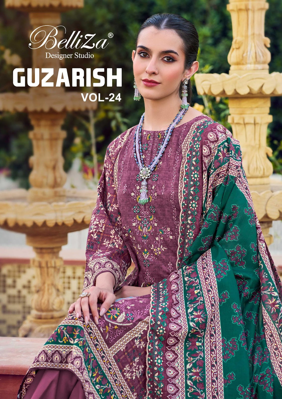 Guzarish Vol 24 Belliza Designer Studio Pure Cotton Karachi Salwar Suits Manufacturer Ahmedabad