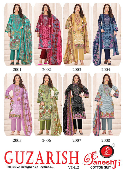 Guzarish Vol 2 Ganeshji Cotton Karachi Salwar Suits Wholesaler Ahmedabad