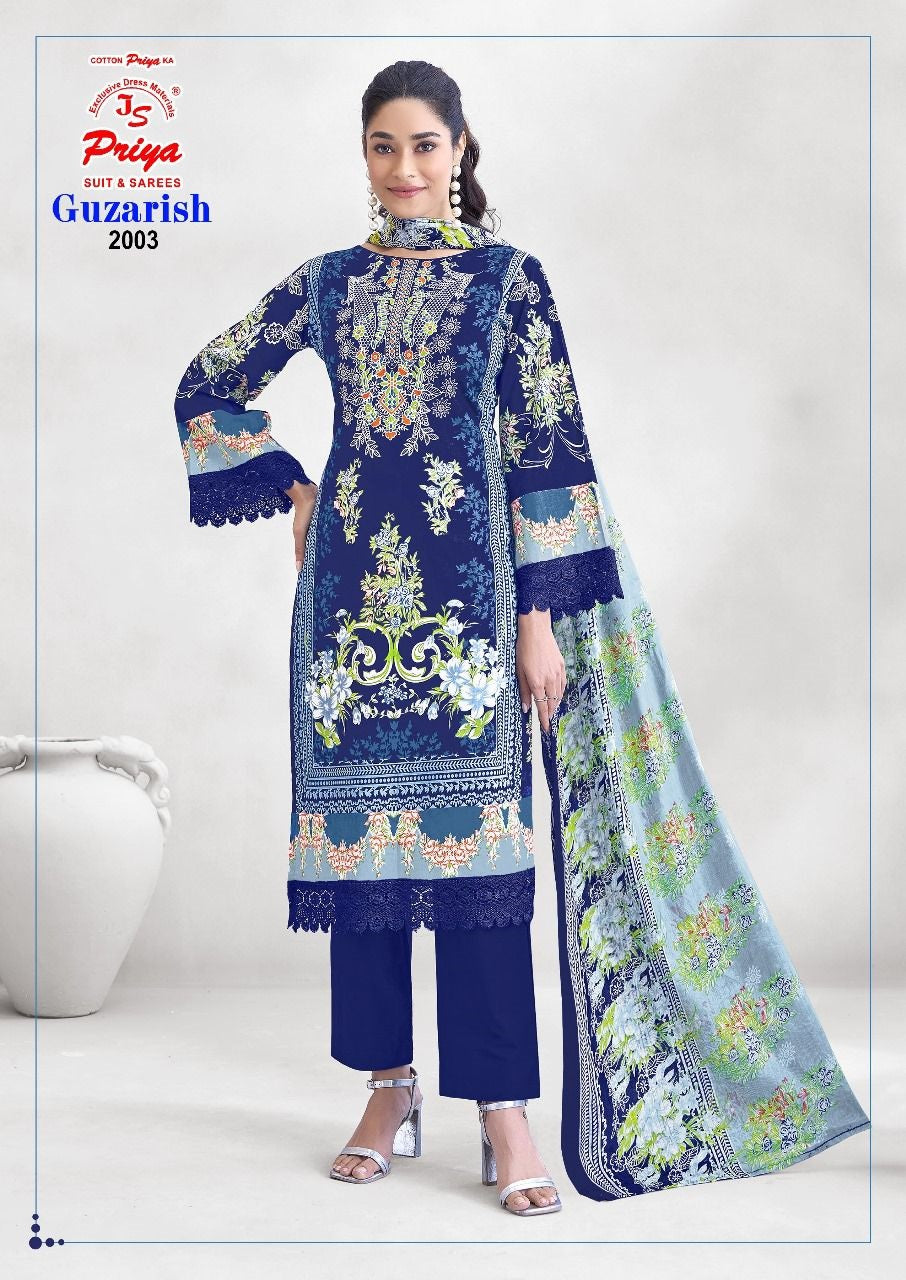Guzarish Vol 2 Js Priya Cotton Karachi Salwar Suits Manufacturer Ahmedabad