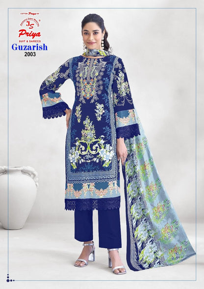 Guzarish Vol 2 Js Priya Cotton Karachi Salwar Suits Manufacturer Ahmedabad