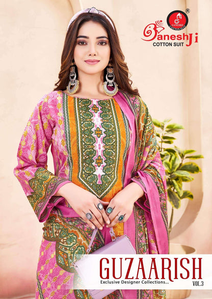 Guzarish Vol 3 Ganeshji Cotton Karachi Salwar Suits Wholesale Price