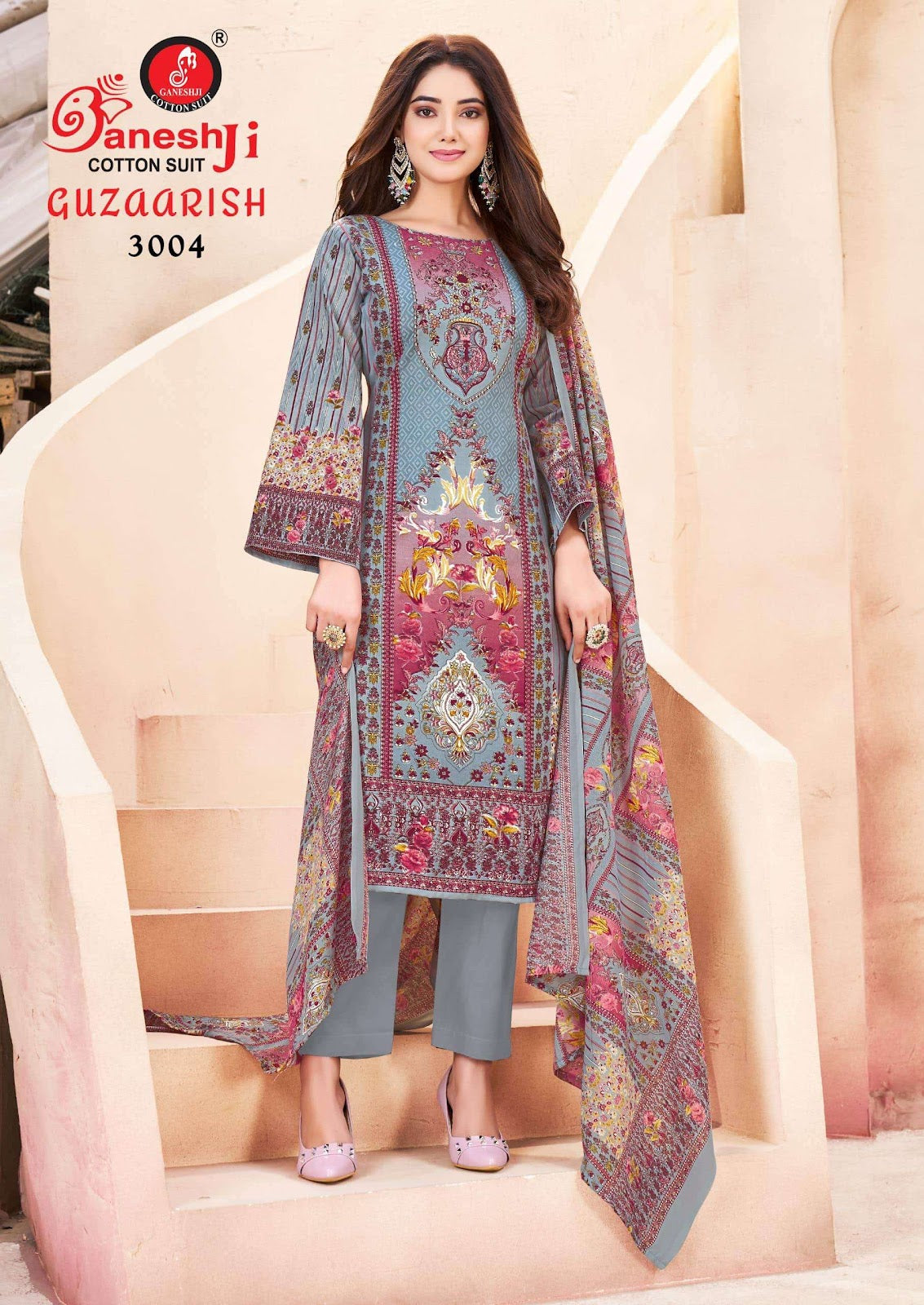 Guzarish Vol 3 Ganeshji Cotton Karachi Salwar Suits Wholesale Price